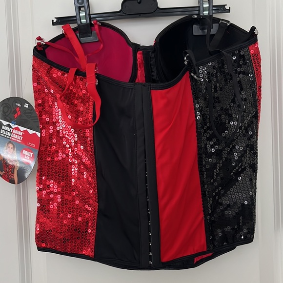 New Harley Quinn Costume Bustier Small/Medium - Picture 6 of 6